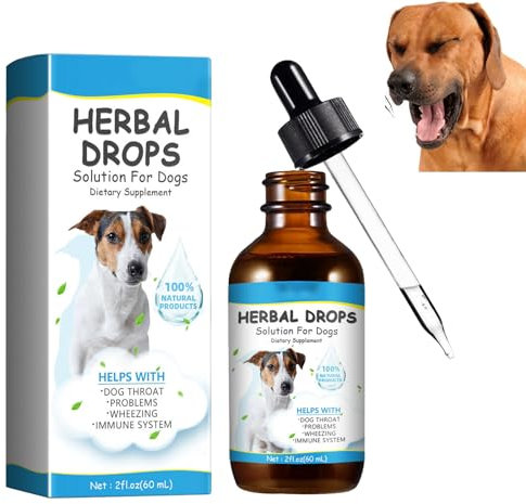 KOAHDE Dog Cough Relief Drops,Pet Runny Nose Care Drops,Dog Cough Relief Supplements,Natural Dog Cough Treatment,Natural Dog Cough Relief Drops for Dry Cough,Dogs Wet & Barky Cough Relief,60ML