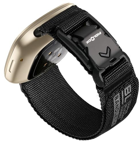 Bandletic Kompatibel mit Fitbit Versa 4/3 Armband/Fitbit Sense/Sense 2 Armband für Damen Herren, Weiches Nylon Sportarmband mit Magnetischer Fidlock V-Schnalle für Fitbit Versa 3/4/Sense 2/Sense