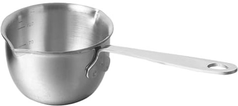 CIYODO Edelstahl Milchtopf 120 Ml Mit Skala Zweiwege Ölausgießer Gas Und Induktionsherd Geeignet Kleiner Soßentopf