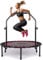 40 Foldable Mini Fitness Trampoline with 3-Level Adjustable Handle, Outdoor & Indoor Trampoline Rebounder for Adults & Teenagers Body Exercise, Max Load 150KG (40-inch Bungee)