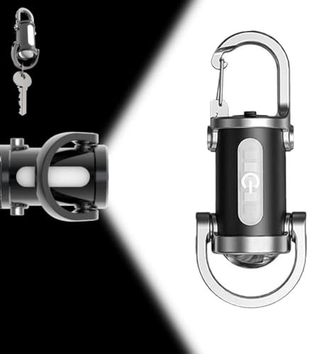 2 in 1 Flashlight and Power Bank, Mini Keychain Flashlight, 1200lm Super Bright Mini Keychain Flashlight Waterproof, Lumilink Torch, Ultra-Bright LED & 3 Modes for Outdoor, Camping, Hiking(Black)