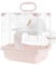 FewNvWa Cage à Deux Niveaux pour Hamster avec réservoir d'eau et Bol pour rongeurs 19x23x28cm, Rose