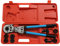 Ealtqund Presszange PEX-Crimpzange mit 9 Aufsätzen & 6T Kraft, 360° drehbar Hydraulische Rohrpresszange für Alu-Kunststoffrohre, Kupfer- und PEX-Rohre
