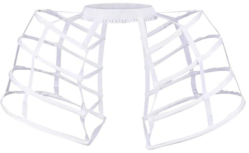 FINGERINSPIRE 75cm Wide Cage Hoop Skirt Lolita Petticoat with Steel Frame Petticoat Bird Cage Skirt with Elastic Waist Crinoline Underskirt for Victorian Style Dress Stage Performance