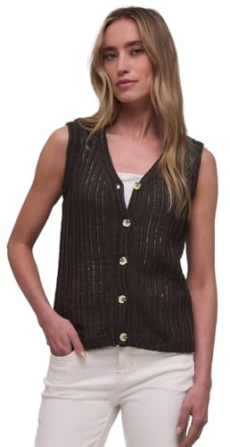 Street One Damen Weste mit V-Neck und Knopfleiste