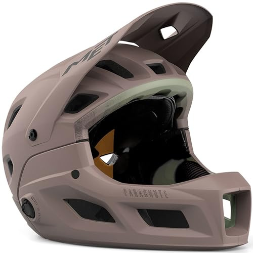 MET Parachute MCR MIPS Fullfacehelm Downhillhelm MTB BMX Helm, Kinnbügel abnehmbar, Größe verstellbar (Fungi Matt, L (58-61 cm))