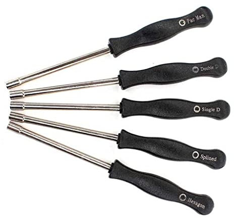 houri 5tlg Kit 2 Cycle Tournevis Outils de réglage du carburateur Clé spéciale pour Walbro Zama RYOBI Echo McCulloch Partner moteur Scie Tronçonneuse Tondeuse