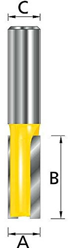 Fresa recta 2 brocas 6 x 25 x 6 mm Makita d-47438