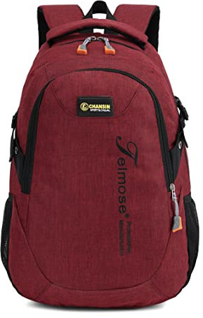 TEIMOSE Y6086 15.6inch Laptop Bag Business Case Classic Daypack Bookbag Travel Backpack School Bag Rucksack (RED)