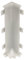 DQ-PP 1 pc PCV Angle intérieur pour plinthe 100mm, Couleur Argent