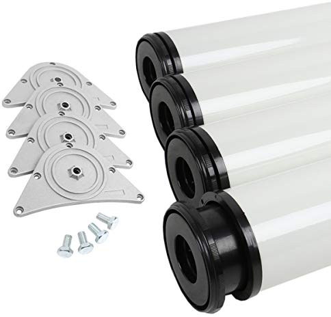 MS Beschläge® 4er Tischbeine Möbelfüsse Tischstütze ø 80mm in Weiß Verschiedene Höhen (1100mm)