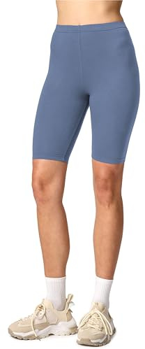 Merry Style Damen Sport Leggings kurz Sportleggings Radlerhose Sporthose aus Viskose MS10-145 (Jeans, XXL)