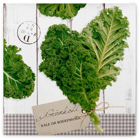 Mank GmbH Airlaid Servietten 40x40 cm Premium Einweg Serviette, stoffähnlich und saugstark perfekt für Events & Partys 50 Stück Grünkohl