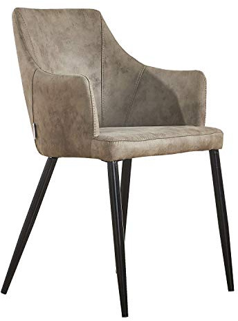 P&N Homewares® Zarah Chair 2 Set in Light Brown | Modern Chair | for Dining Room, Living Room ect.