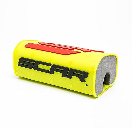 SCAR Paracolpi Coprimanubrio moto cross Protezione Manubrio senza traversino - Giallo fluorescente