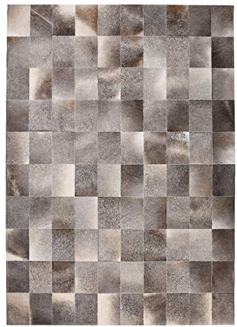 Große Kuhfell Teppiche Patchwork Braun und Grau kuhfell Decke Deko Kuhhaut Teppiche for Wohnzimmer Schlafzimmer Kinder-Zimmer Modern Design Home Decor