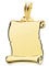 Colgante Pergamino liso Oro Amarillo 18 Kilates 18mm Joya personalizada