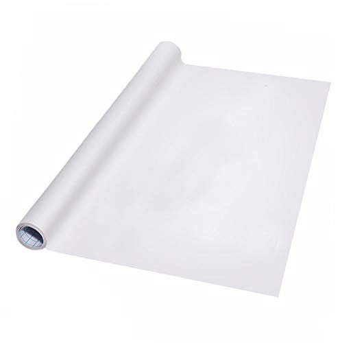 Linian Whiteboard Folie, selbstklebend Weißwandtafel Schreibtafel Folie DIY Kreidetafel Wandaufkleber 45x200 cm
