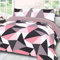 Dreamscene Geometric Shapes King Duvet Cover Set with Pillowcases, Soft Comfy Breathable Polycotton, Quilt Covers Bedding Set, Lightweight Non-Fading, Blush Pink -230x220
