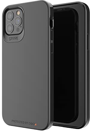 Gear 4 702006048 Holborn Slim - Compatible with iPhone 12 Pro & iPhone 12 - Advanced Impact Protection, Integrated D3O Technology, Enhanced Back Protection Phone Cover – Black