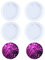 Nifocc Llavero redondo de silicona con forma de círculo, moldes de resina epoxi, moldes de fundición con agujero para manualidades, tamaño grande, 4 piezas