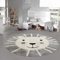 Teppich-Traum Kinderzimmer Teppich Baby Spielteppich 3D Optik High Low Effekt Löwe Creme grau weiß 200 cm rund