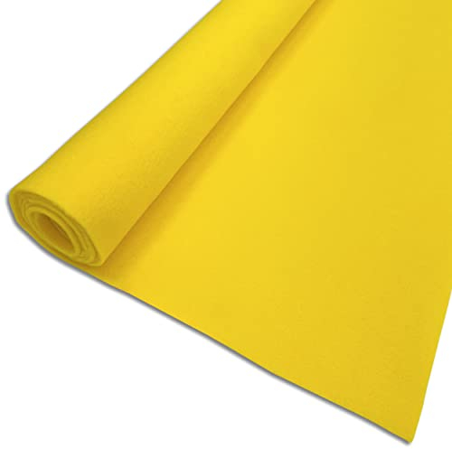 Wohnkult Felto 3mm Textilfilz 50x150cm Meterware | Bastelfilz Taschenfilz | 12 (Gelb)