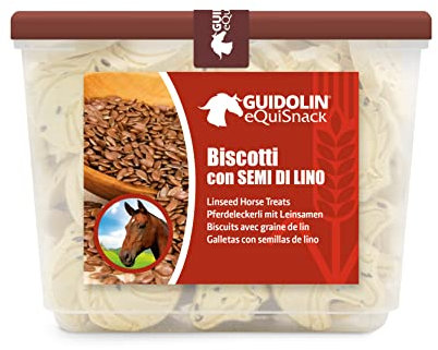 Guidolin Horses Linseed Equisnack – Biscotti per Cavalli con veri semi di lino Snack Naturale e artigianale 700 g