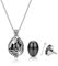 JSDDE Memorial Urnen Anhänger Halskette Partone Anhänger für Asche Haare Nagel Locket Anhänger zum befüllen Gedenken Charms Anhänger Kette mit Trichter füllen Kit (Schwarz)