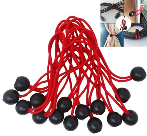 parpyon Ganci elastici per teloni 15-PZ corda elastica per teloni - elastico tenditelo Cinghie fissa cavi varie misure (Ganci elastici, 15 pz)