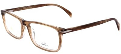 David Beckham DB 1019 Glasses, Striped Brown Beige, 57 for Men, Striped Brown Beige