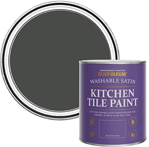 Rust-Oleum Peinture Verte Résistante à l'eau pour Faïence de Cuisine, Finition Satinée - After Dark 750ml
