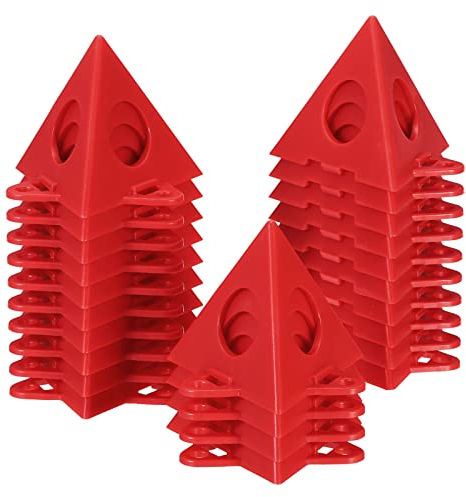 PATIKIL Pittura Supporti, 24pz ABS Plastica Mini Cono Vernice Stand Alzate Supporto per Pittore Alto Tela Porta Armadietto, Rosso