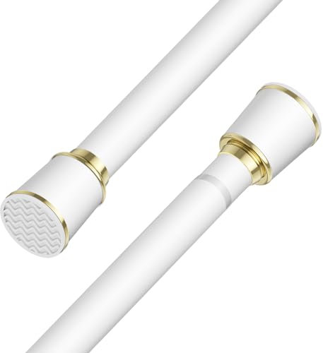 GOLDION Einziehbare Duschvorhangstange ohne Bohren 110-350cm,Ø32mm Teleskopstange Gardinenstange zum Klemmen - Garderobenstange Duschstange & Kleiderstange &Gardinenstange