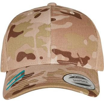 Flexfit Unisex 6606MC-Retro Trucker Baseball Cap, Multicam arid/tan, one Size