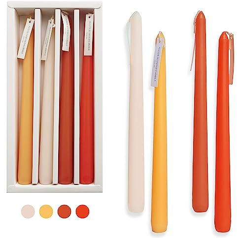 Gedengni Spitzkerzen 24cm Kerzenhalter Orange Farbverlauf Spitzkerzen Taper Candles Long Candlesticks - duftende Kerze lange Kerzenständer für Abendessen Dekoration