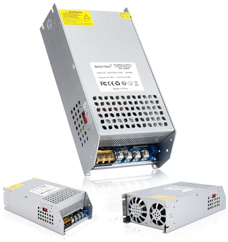 BOSYTRO DC 24V 62.5A 1500W Alimentazione Elettrica Trasformatore 110/220V AC to DC 24V 1500 Watt Interruttore Alimentatore, per 24Volt LED Pompa CCTV Telecamera di sicurezza Auto Stereo Stampante 3D