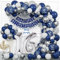 YIMAKJ 16 Geburtstag Deko, Geburtstag Junge Mädchen, Blau Silber Geburtstagsdeko 16 Junge, Happy Birthday Girlande Luftballon Girlande, Deko 16. Geburtstag Konfetti Luftballons, Birthday Party Deko