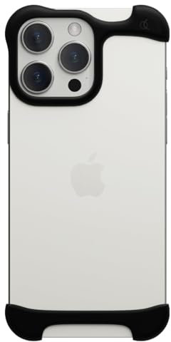 Arc Pulse Designed for iPhone 15 Pro Max Phone Case (2023), Minimalist Protective Shock Absorption Aerospace Grade Aluminum Shells + Elastomer Inlays Slide on fit 6.7 inch Matte Black