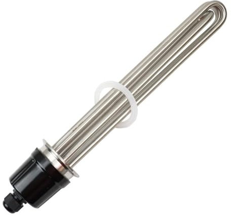Calentador de agua de inmersión eléctrica de acero inoxidable, 2,5 (OD77,5mm), triple abrazadera, 380V, 15KW (Color : Heater Only, Size : 380_15KW)