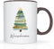 Print-Klex Tasse mit Namen und Weihnachtsbaum Bedruckt Namentasse Namensbecher Xmas Geschenktasse Weiß/Schwarz Kaffeebecher Weihnachtstasse Keramik mit Druck Tasse zu Weihnachten Weihnachtsbecher