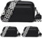 JiJia LeCo Crossbody Bag Damen Breiter Gurt UmhäNgetasche Damen Klein Bauchtasche Damen Stylisch Mit 3 Schultergurten (Schwarz)