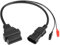 YACSEJAO 3-Poliger auf 16-Poliger OBD2-Adapter, Auto-Diagnose-Stecker, OBDII-Buchse Mit Krokodilklemme für Auto, Fiat, Alfa, Romeo, Lancia