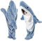Hai Hoodie Decke Zum Anziehen Hai Decke Kostüm Shark Schwanz Anzug Super Weich Hai Schlafsack Blanket Tragbare Snug Rug Kinder Blanket Hoodie