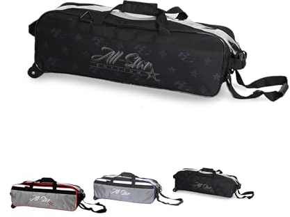 EMAX | Roto Grip - All-Star Triple Tote | Bowling-Ball-Tasche für 3 Bowling-Kugeln | DREI-Ball-Tasche für Erwachsene und Jugendliche (Blackout Schwarz)