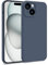 MyGadget Hülle für iPhone 15 - [ 4-Layer-Struktur Schutzhülle ] - Gummierte Handyhülle mit Soft Inlay & Hardcase Cover außen - Dunkel Blau