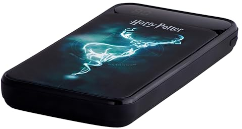 Harry Potter 10,000 mAh Light-Up Power Bank. Charge Up To 2 Phones At Once. LCD Power Indicator Display. 4 Full Device Charges On The Go. 2 x USB-A Outputs. Compatible With Apple, Samsung And Huawei.