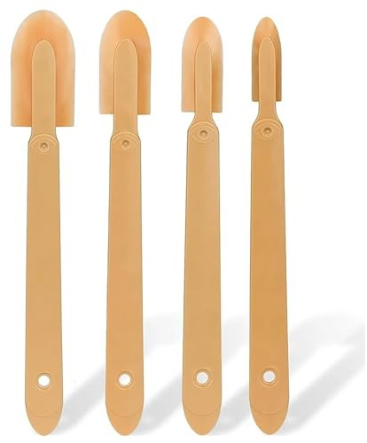4 Pcs Rubber Caulking Tool kit, Silicone Smoothing Tool, Grout Tool Spreader, Silicone Sticks for Mastic, tile adhesive spreader for Decorators Caulk Ceramic Tiles, Baseboards, Kitchens, Bathrooms