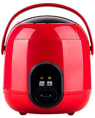 Rice Cooker for 2 1.2L Rice Cookers Electric Small with Measuring Cup, Spatula Suitable for Home Office Dormitory,Red