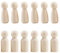 12 Stück Holzfiguren zum Bemalen, Unvollendete Holzpuppen für Kreative Bastelprojekte, Holzfiguren für Kinder und Handwerksliebhaber (53mm)
